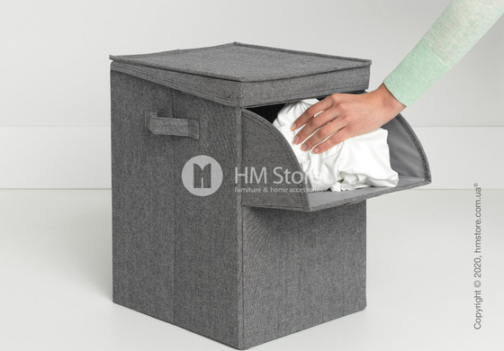 Корзина для белья прямоугольная Brabantia Stackable Laundry Box 35 л, Pepper Black