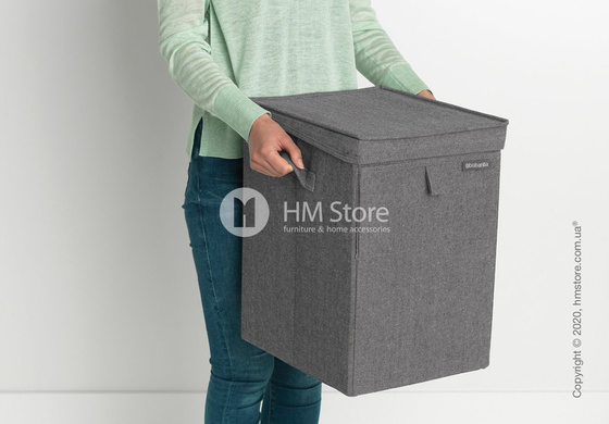 Корзина для белья прямоугольная Brabantia Stackable Laundry Box 35 л, Pepper Black