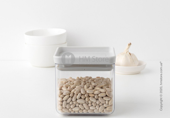 Емкость для хранения сыпучих продуктов Brabantia Square Canister Tasty+ 0,7 л, Light Grey