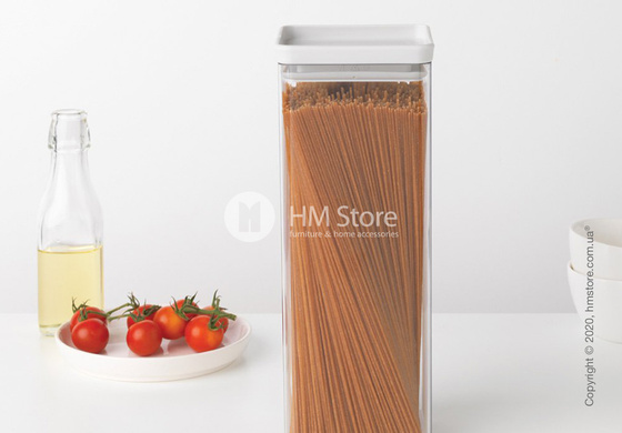 Емкость для хранения сыпучих продуктов Brabantia Square Canister Tasty+ 2,5 л, Light Grey