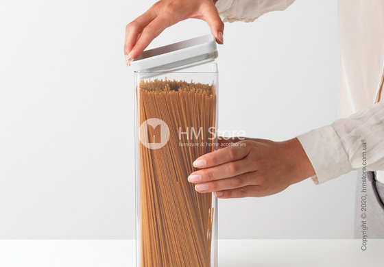 Емкость для хранения сыпучих продуктов Brabantia Square Canister Tasty+ 2,5 л, Light Grey