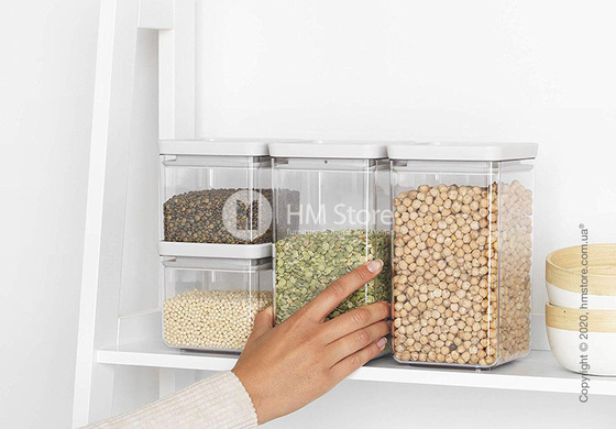 Набор емкостей для хранения сыпучих продуктов Brabantia Square Canister Set Tasty+, Light Grey