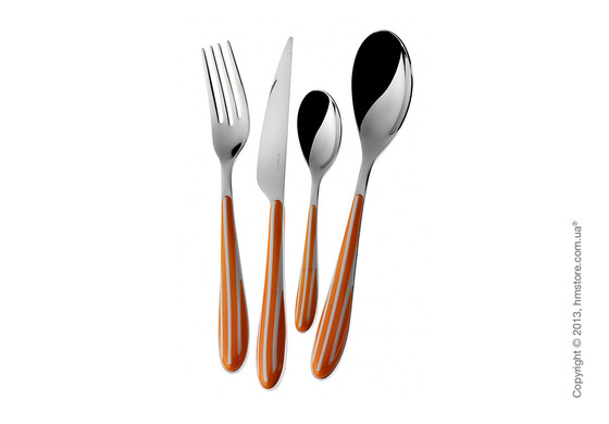 Набор столовых приборов Bugatti Zebra на 6 персон, 24 предмета, Orange