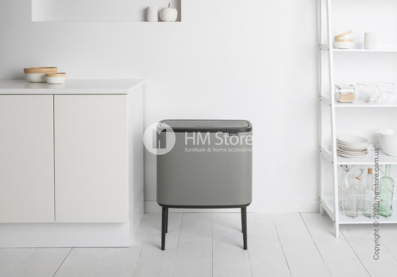 Ведро для мусора Brabantia Bo Touch Bin 36 л, Mineral Concrete Grey
