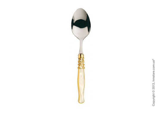 Набор столовых приборов Bugatti Selene коллекция Gold Plated Ring на 6 персон, 24 предмета, Ivory