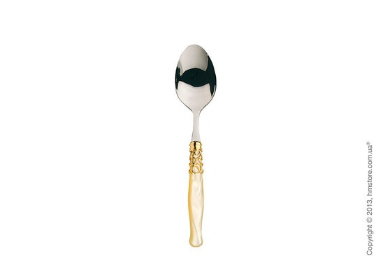 Набор столовых приборов Bugatti Selene коллекция Gold Plated Ring на 6 персон, 24 предмета, Ivory