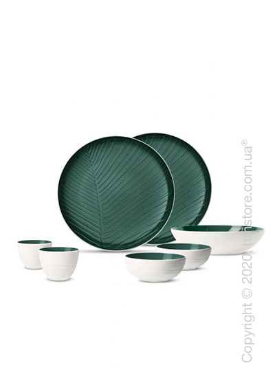 Набор фарфоровой посуды Villeroy & Boch коллекция it's my match Set First Love на 2 персоны, 7 предметов, Green