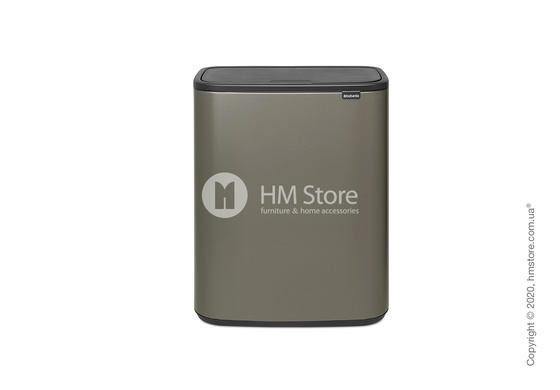Ведро для мусора двухсекционное Brabantia Bo Touch Bin 30/30 л, Platinum