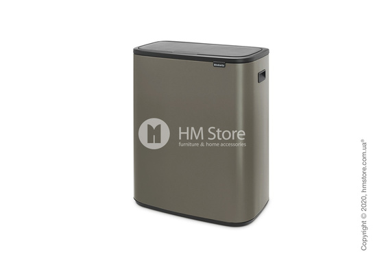 Ведро для мусора двухсекционное Brabantia Bo Touch Bin 30/30 л, Platinum Ведро для мусора двухсекционное Brabantia Bo Touch Bin 30/30 л, Platinum