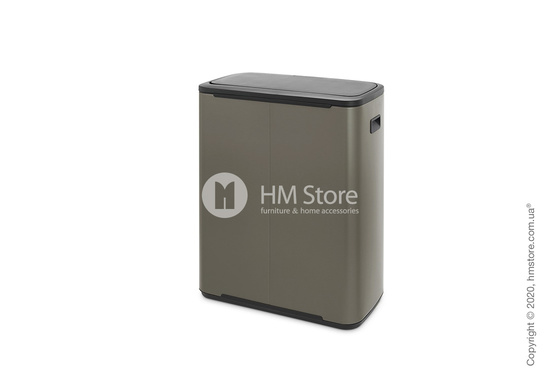 Ведро для мусора двухсекционное Brabantia Bo Touch Bin 30/30 л, Platinum Ведро для мусора двухсекционное Brabantia Bo Touch Bin 30/30 л, Platinum