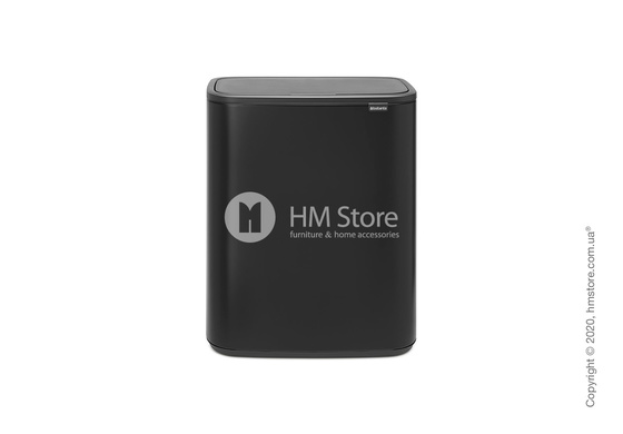 Ведро для мусора двухсекционное Brabantia Bo Touch Bin 30/30 л, Matt Black