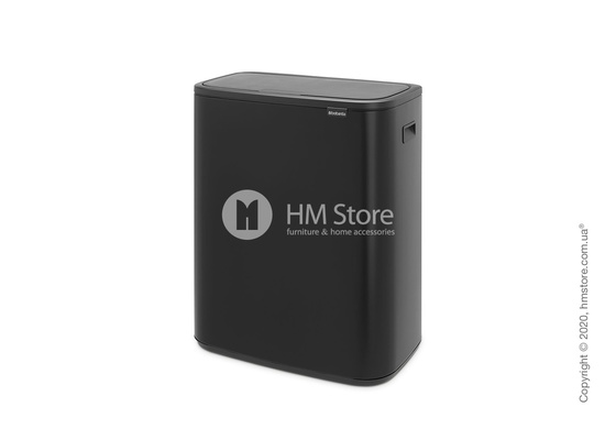 Ведро для мусора двухсекционное Brabantia Bo Touch Bin 30/30 л, Matt Black