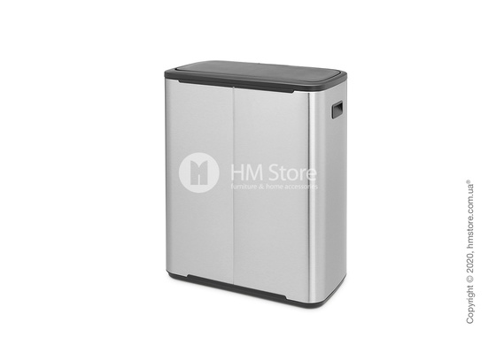 Ведро для мусора двухсекционное Brabantia Bo Touch Bin 30/30 л, Matt Steel Fingerprint Proof