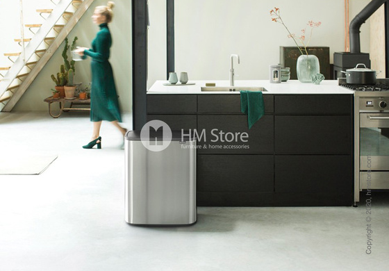 Ведро для мусора двухсекционное Brabantia Bo Touch Bin 30/30 л, Matt Steel Fingerprint Proof