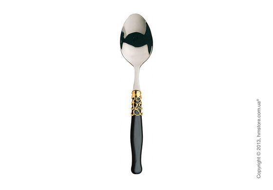 Набор столовых приборов Bugatti Selene коллекция Gold Plated Ring на 6 персон, 24 предмета, Black