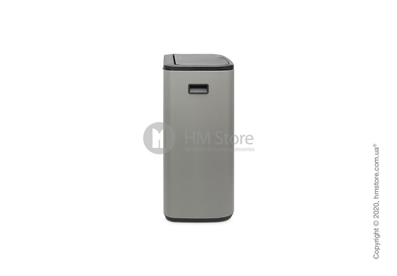 Ведро для мусора двухсекционное Brabantia Bo Touch Bin 30/30 л, Mineral Concrete Grey