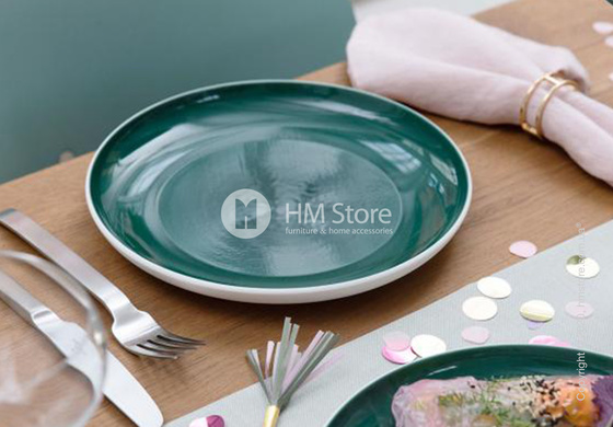 Тарелка столовая мелкая Villeroy & Boch коллекция it's my match Uni, 24 см, Green