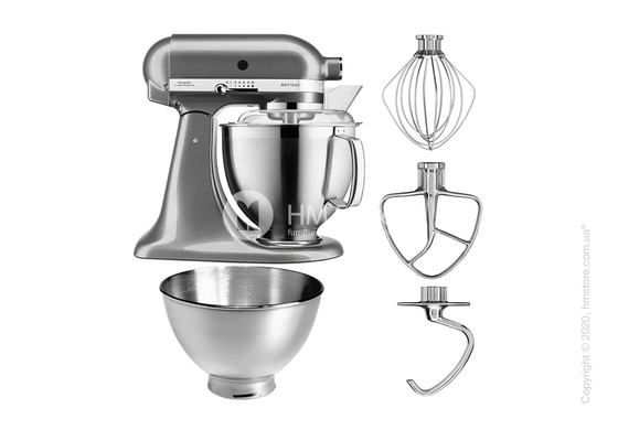 Планетарный миксер KitchenAid Artisan Stand Mixer with Tilting Engine Head 4.8 л, Medaloin Silve