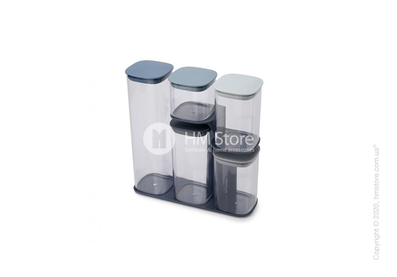 Набор емкостей на подставке Joseph Joseph Podium 5 предметов, Sky