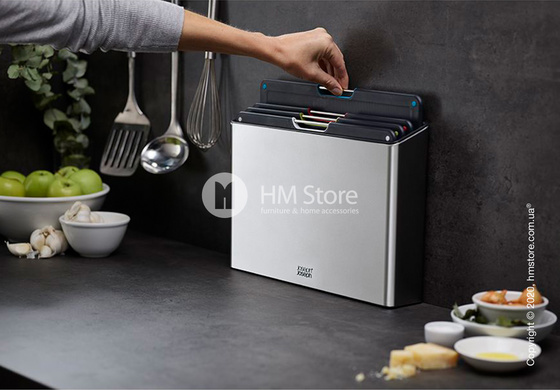 Набор разделочных досок на подставке Joseph Joseph Folio 4-piece Large, Stainless Steel