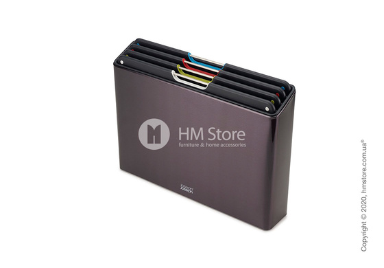 Набор разделочных досок на подставке Joseph Joseph Folio 4-piece Large, Black Steel