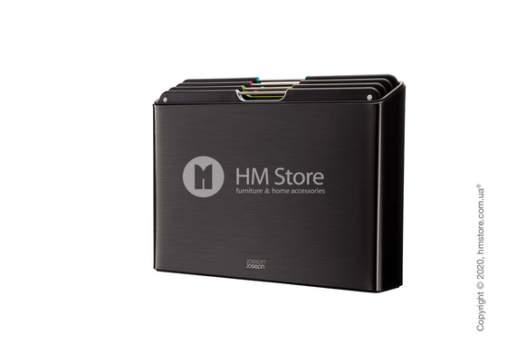 Набор разделочных досок на подставке Joseph Joseph Folio 4-piece Large, Black Steel