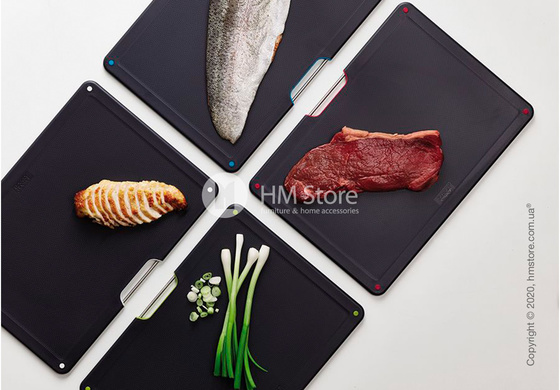 Набор разделочных досок на подставке Joseph Joseph Folio 4-piece Large, Black Steel