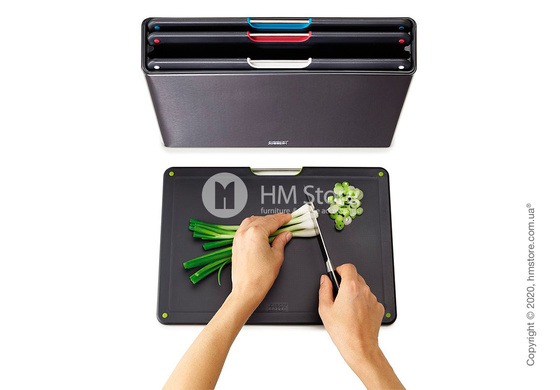 Набор разделочных досок на подставке Joseph Joseph Folio 4-piece Large, Black Steel