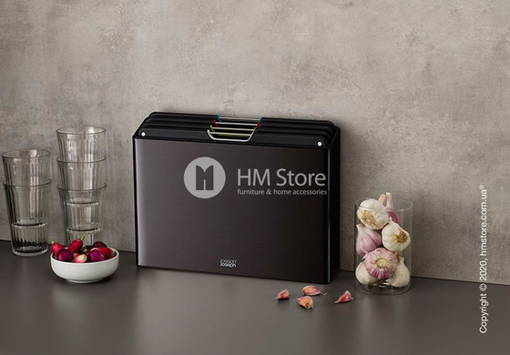 Набор разделочных досок на подставке Joseph Joseph Folio 4-piece Large, Black Steel