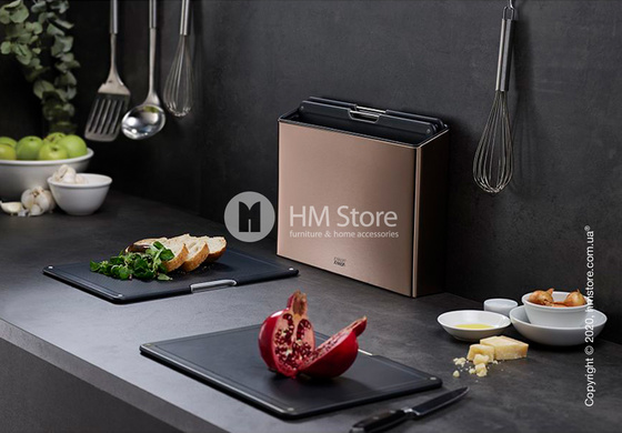 Набор разделочных досок на подставке Joseph Joseph Folio 4-piece Large, Rose Gold