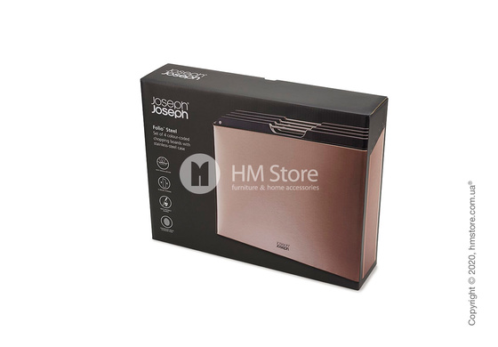 Набор разделочных досок на подставке Joseph Joseph Folio 4-piece Large, Rose Gold