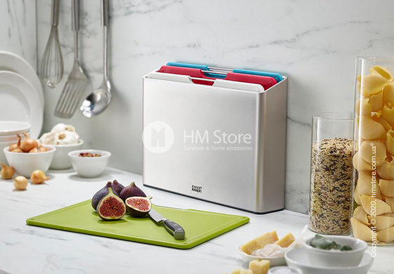 Набор разделочных досок на подставке Joseph Joseph Folio 4-piece Large, Silver