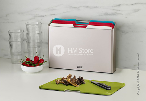 Набор разделочных досок на подставке Joseph Joseph Folio 4-piece Regular, Silver