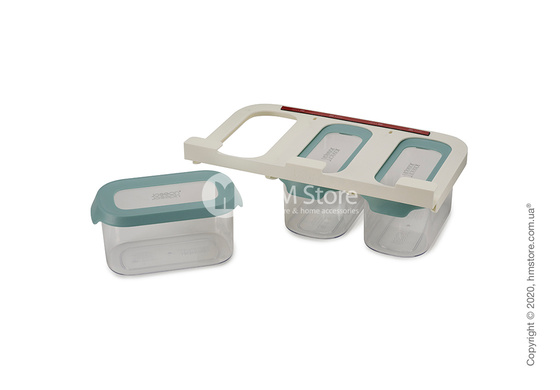 Набор контейнеров для хранения с креплением для полок Joseph Joseph 900 мл 3 шт, Light Opal