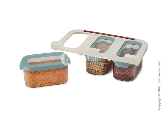 Набор контейнеров для хранения с креплением для полок Joseph Joseph 900 мл 3 шт, Light Opal