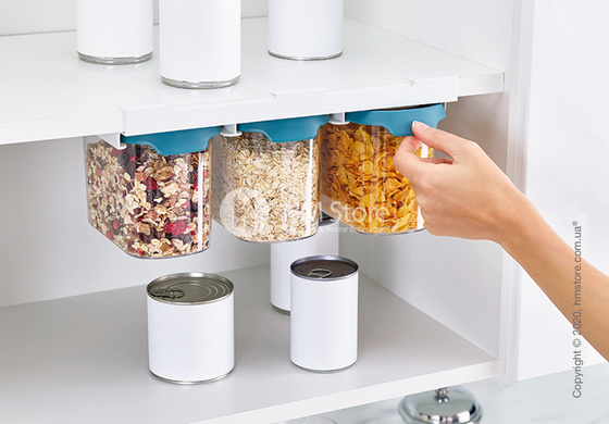 Набор контейнеров для хранения с креплениями для полок Joseph Joseph 1,3 л 3 шт, Dark Opal