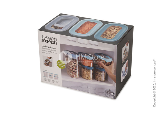 Набор контейнеров для хранения Joseph Joseph CupboardStore, 3 предмета, Opal