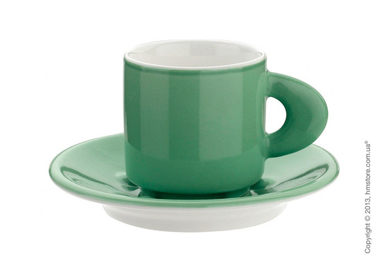 Кофейная чашка с блюдцем Bugatti Perla, Зеленая