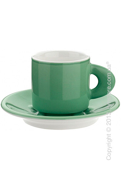 Кофейная чашка с блюдцем Bugatti Perla, Зеленая