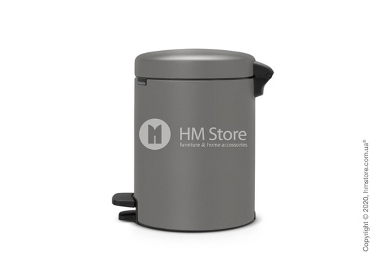 Ведро для мусора Brabantia Pedal Bin NewIcon 3 л, Mineral Concrete Grey