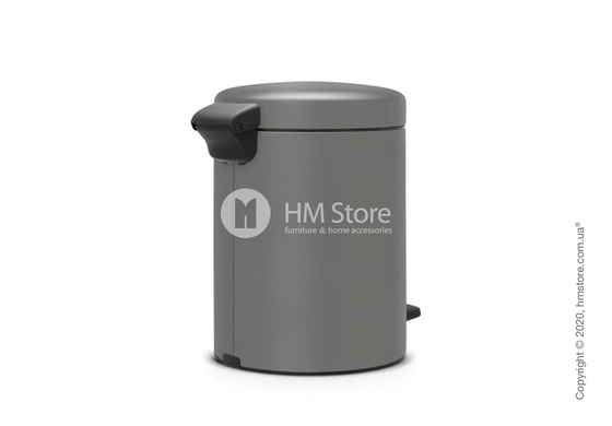 Ведро для мусора Brabantia Pedal Bin NewIcon 3 л, Mineral Concrete Grey