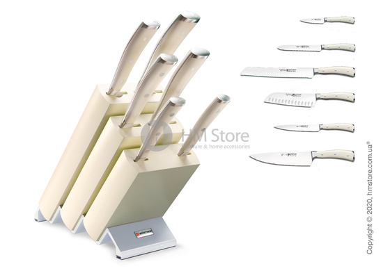 Блок с ножами Wüsthof коллекция Classic Ikon Creme, 6 предметов