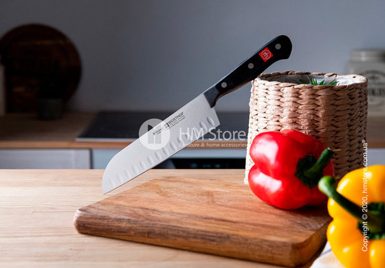 Нож Wüsthof Santoku коллекция Gourmet, 17 см, Black