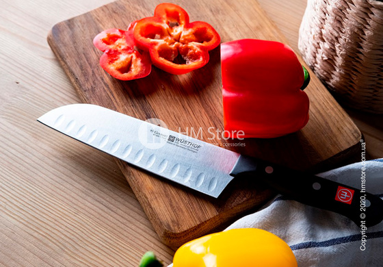 Нож Wüsthof Santoku коллекция Gourmet, 17 см, Black