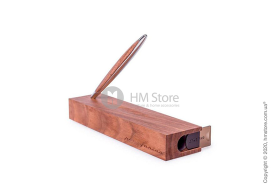 Ручка шариковая Pininfarina коллекция Cambiano, Polished Chrome and Walnut