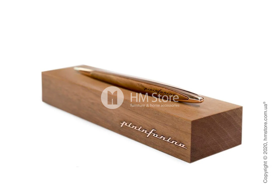 Ручка шариковая Pininfarina коллекция Cambiano, Rose Gold and Walnut