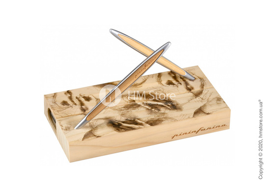 Набор из шариковой ручки и вечного карандаша Pininfarina коллекция Cambiano Box Exclusive Collection 500TH, Cedr and Aluminium