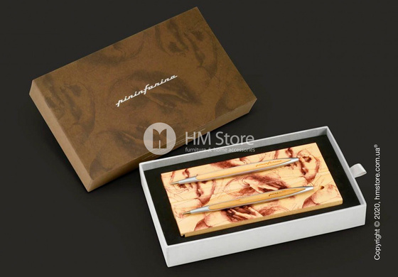 Набор из шариковой ручки и вечного карандаша Pininfarina коллекция Cambiano Box Exclusive Collection 500TH, Cedr and Aluminium