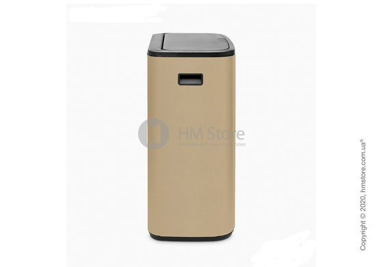 Ведро для мусора двухсекционное Brabantia Bo Touch Bin 30/30 л, Mineral Golden Beach