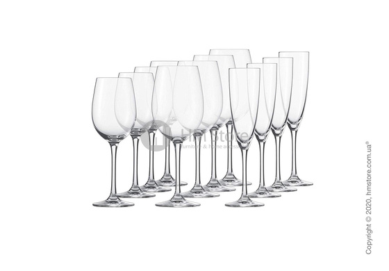 Набор бокалов для белого, красного и шампанского вин Schott Zwiesel коллекция One Shot Promotions на 4 персоны, 12 предметов